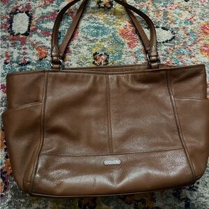 Vintage brown leather Coach bag